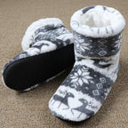 Christmas Elk Floor Shoes Indoor Socks Shoes Warm Plush House Slippers - DanaFashionstore