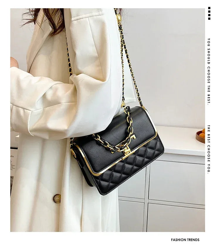 Diamond Chain Handbag Elegant Graceful Shoulder Bag - DanaFashionstore