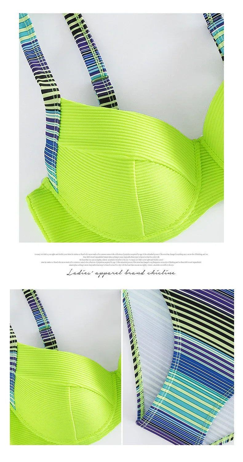 Printed Sexy Halter Bikini Women's Fashion Split - DanaFashionstore