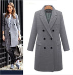 Medium length large woolen overcoat for women - DanaFashionstore
