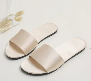 Satin red slippers - DanaFashionstore