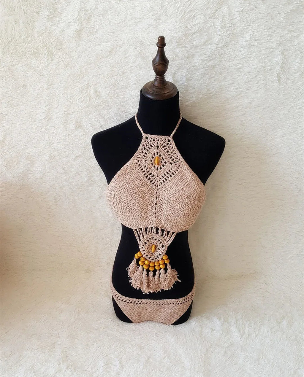 Europe and the United States new woman swimsuit set, beach sunshine bath, foreign trade Crochet Crochet tassel bikini - DanaFashionstore