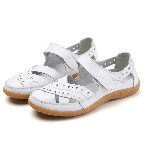 Women's Hollow Hole Leather Casual Sandals - DanaFashionstore