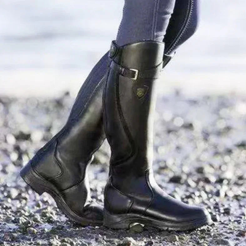 Women's mid-tube rider boots - DanaFashionstore