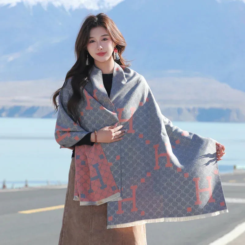 Retro High Sense Artificial Cashmere Scarf - DanaFashionstore
