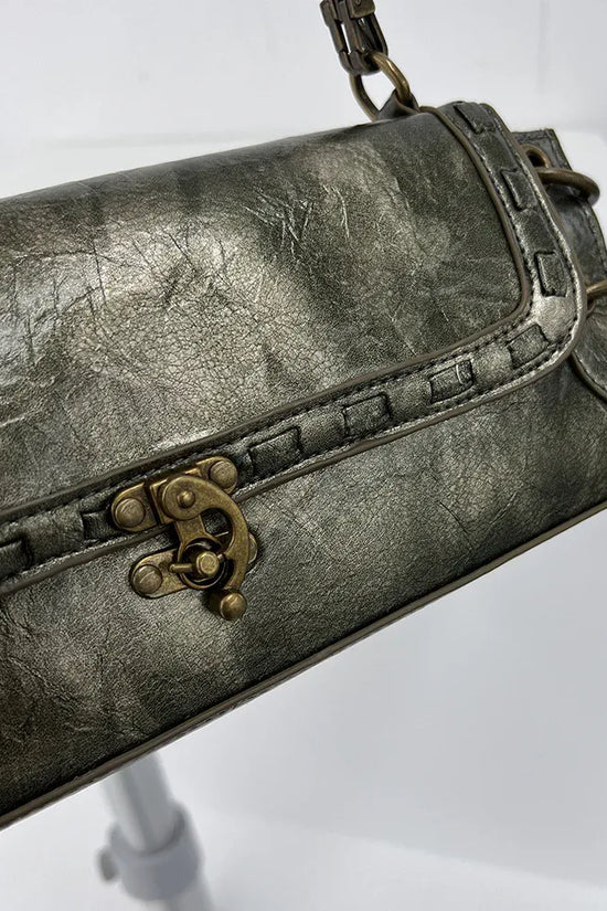 Design One-shoulder Lock Bronze Gold Crossbody Bag - DanaFashionstore