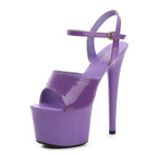 Summer New Patent Leather Fish Toe Shoes For Women High Heels Fine Sexy - DanaFashionstore