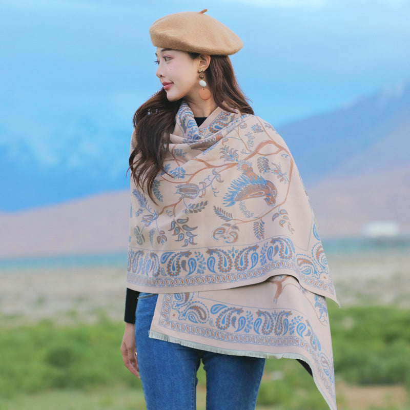 Retro High Sense Artificial Cashmere Scarf