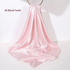 Pure Color Silk Scarf Artificial Silk 90cm Shiny Satin Shawl - DanaFashionstore