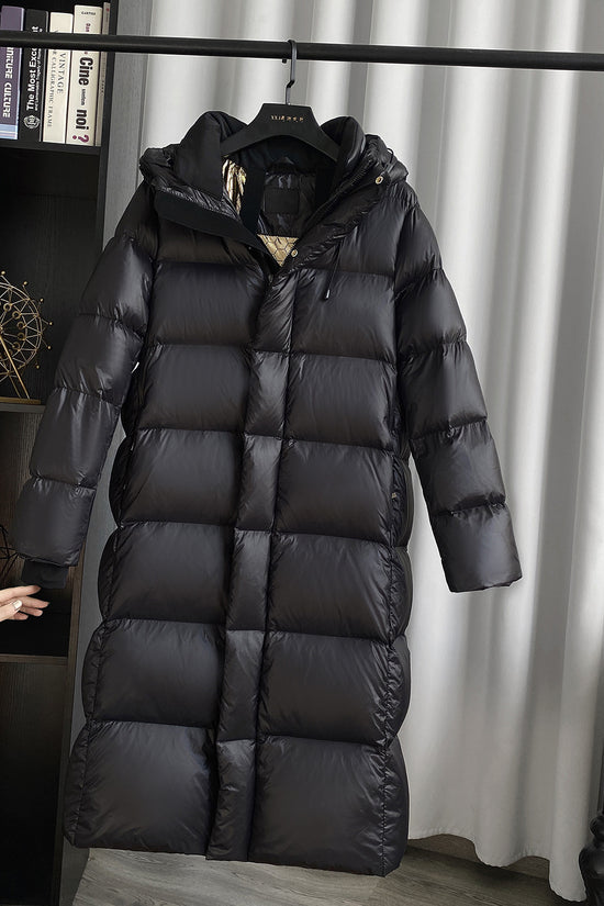 White Duck Down Mid-length Down Jacket Women