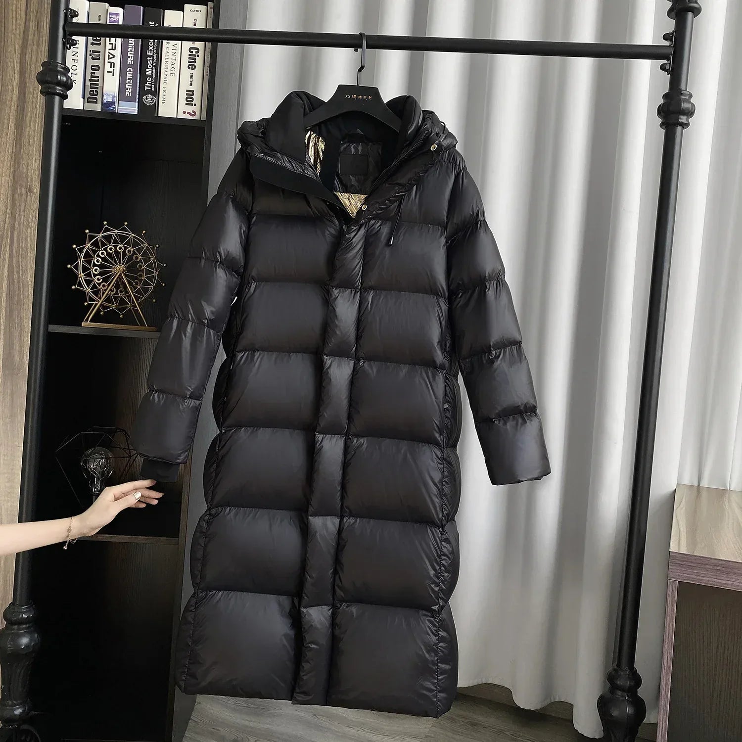 White Duck Down Mid-Length Jacket 2026 - Women's Winter Coat - DanaFashionstore