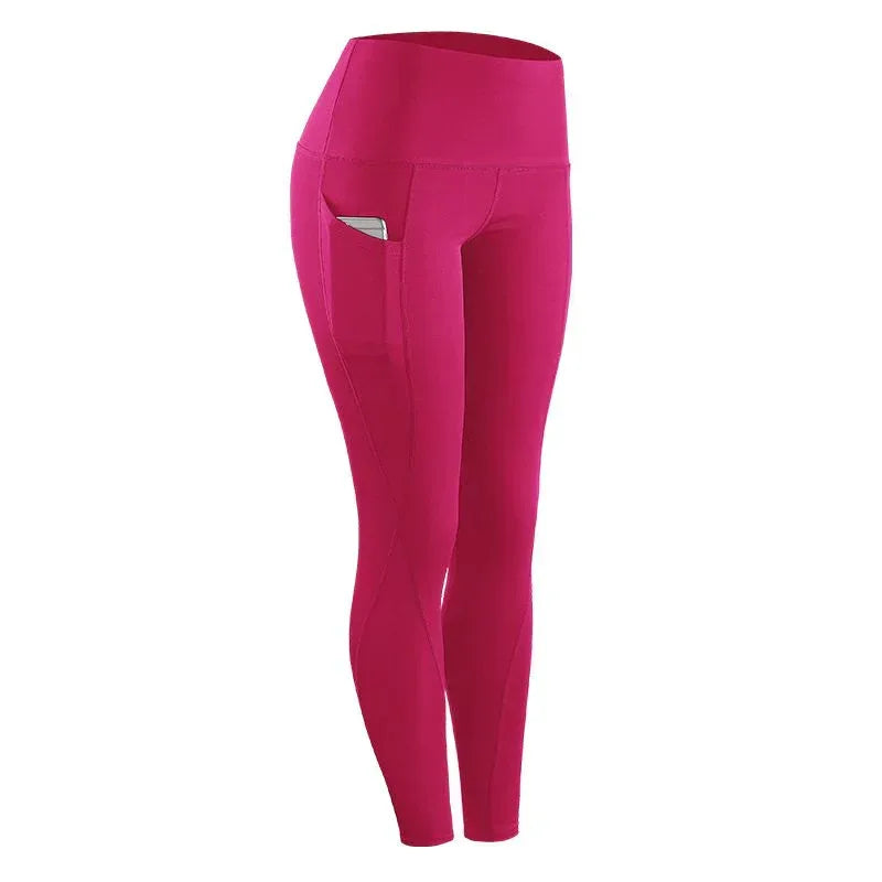 Women Compression Skinny Fitness Leggings Women Stretch Sportswear Casual Leggings Pants with Pocket - DanaFashionstore