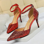 High metallic and sequined heels - DanaFashionstore