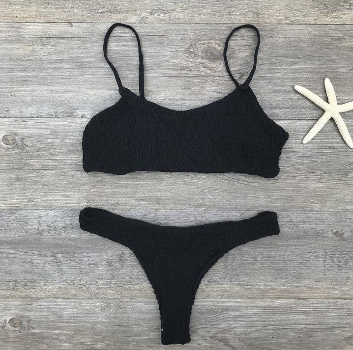 Swimsuit sexy pleated triangle bikini - DanaFashionstore