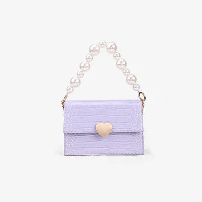 Pearl handbag premium lock small square bag - DanaFashionstore