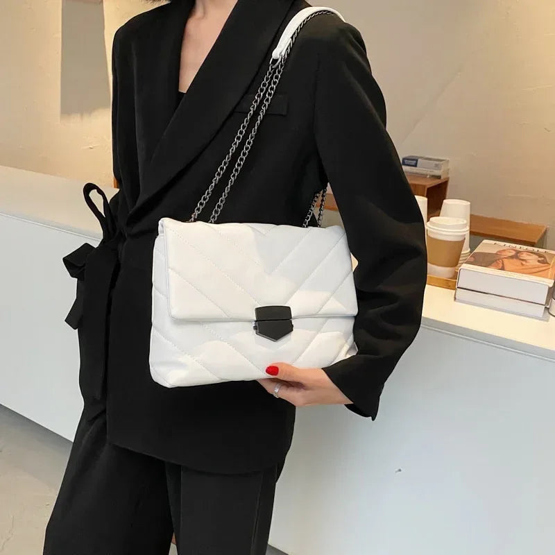 Embroidery Thread Small PU Leather Crossbody Bags for Women Trend Hand Bag Women's Branded Trending Shoulder Handbags - DanaFashionstore