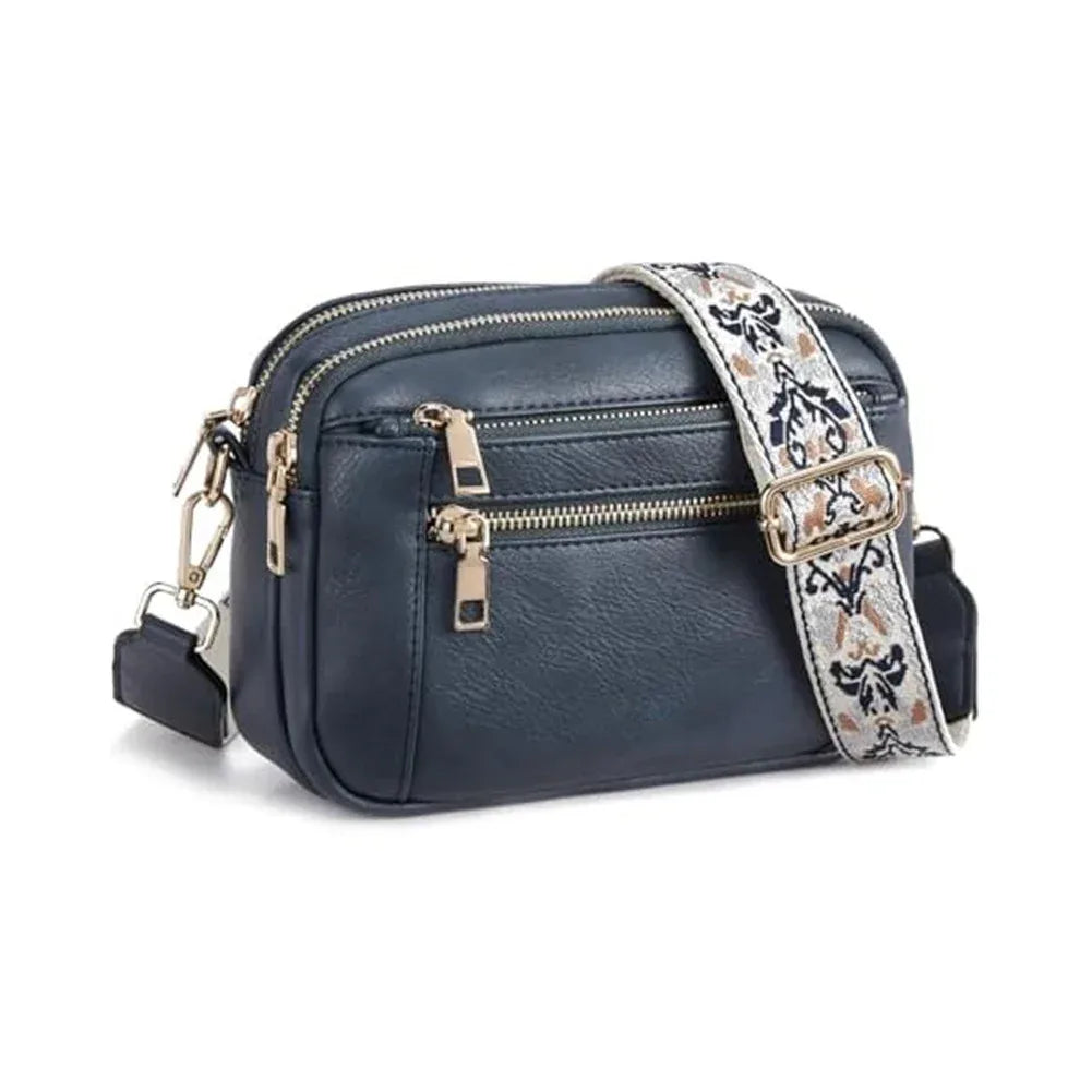 Cow Color Matching Multifunctional Zipper Crossbody Bag - DanaFashionstore