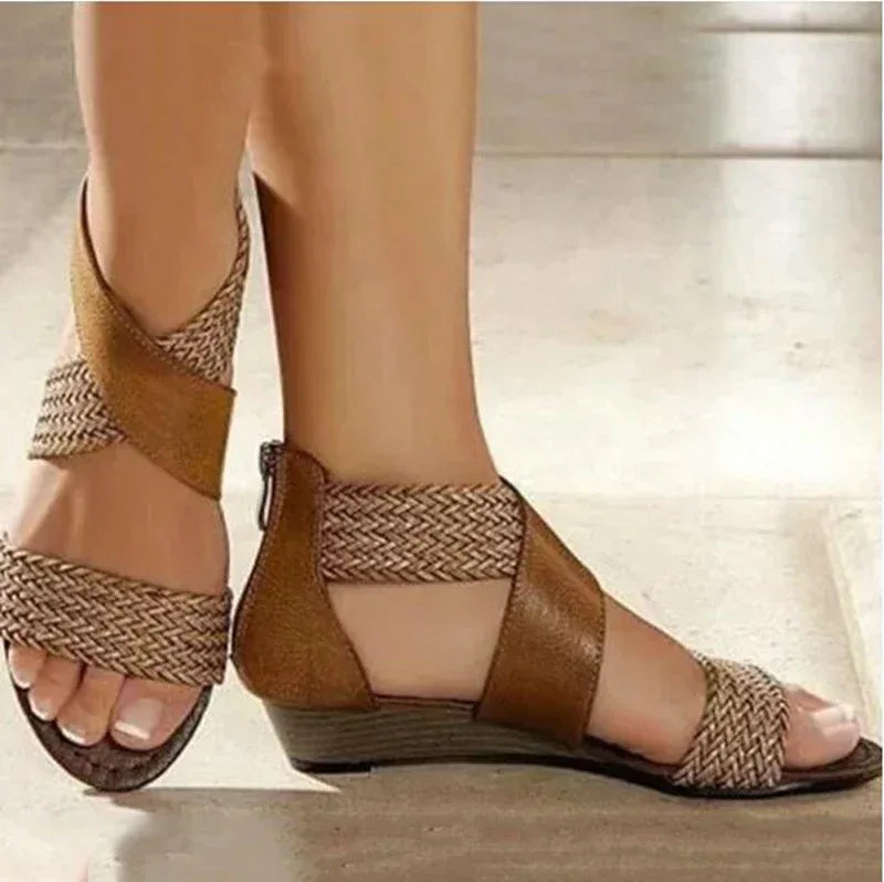 Bohemian vintage woven sandals - DanaFashionstore
