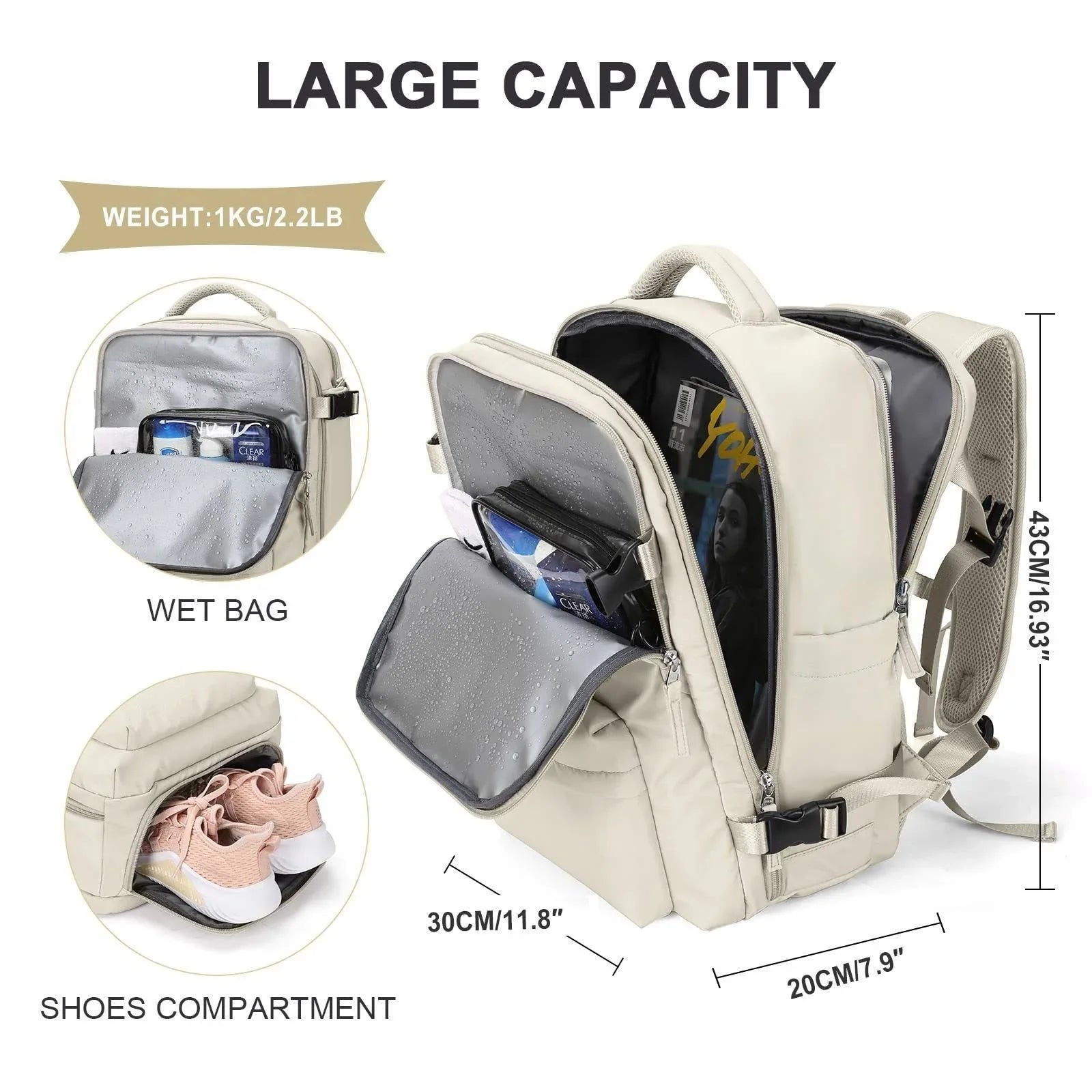 Fashion Large Capacity Travel Backpack Student School Bags - DanaFashionstore
