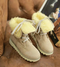 Frosted fur boots snow boots Lace Up Boots - DanaFashionstore