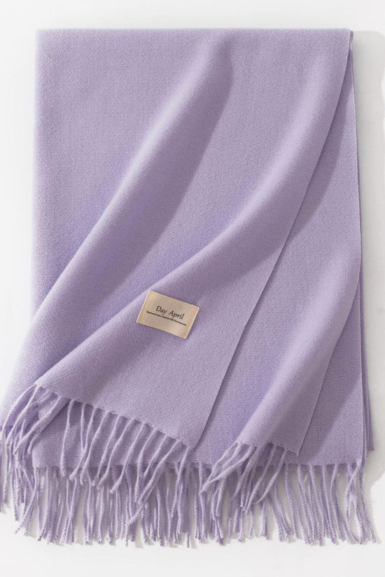 Pure Color Artificial Cashmere Scarf Women's Winter High-grade Shawl