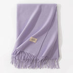 Pure Color Artificial Cashmere Scarf Women's Winter High-grade Shawl - DanaFashionstore