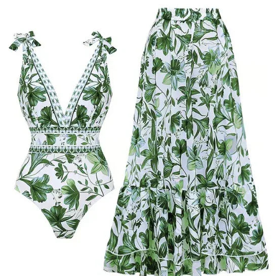 European And American Sexy Bikini One-piece Swimsuit Chiffon Dress - DanaFashionstore