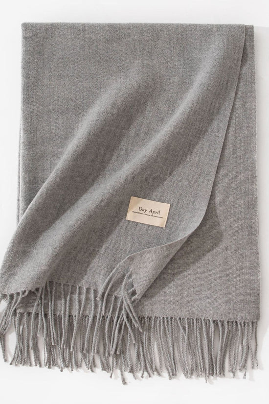 Pure Color Artificial Cashmere Scarf Women's Winter High-grade Shawl