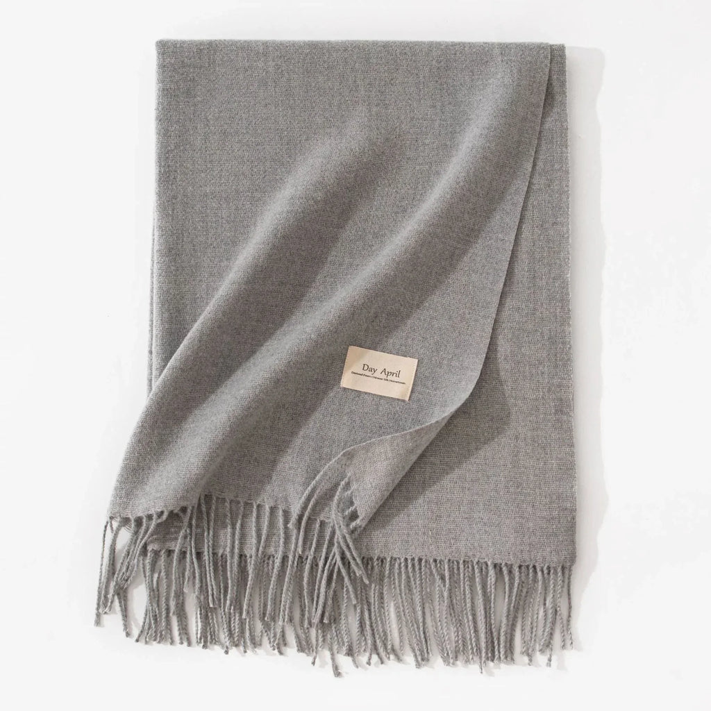 Pure Color Artificial Cashmere Scarf Women's Winter High-grade Shawl - DanaFashionstore