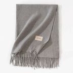 Pure Color Artificial Cashmere Scarf Women's Winter High-grade Shawl - DanaFashionstore