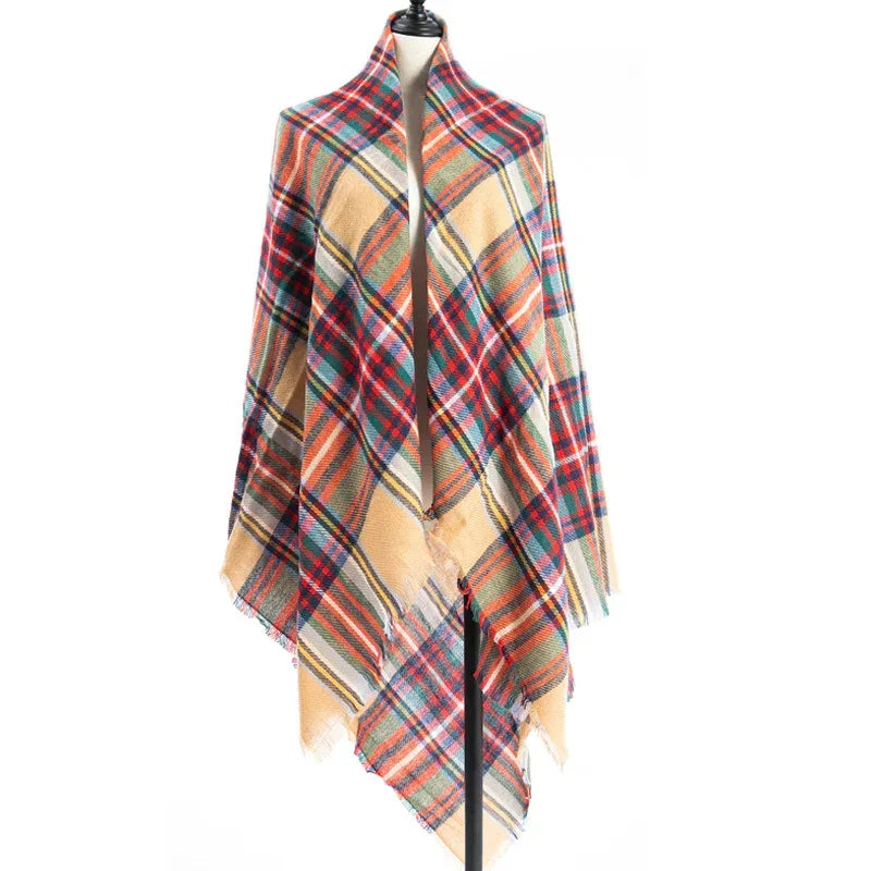 Women's Cashmere-like Plus-sized Double-sided Qicaigei Scarf Shawl - DanaFashionstore