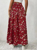 Women's Fashionable With Side-slit Printed Skirt - DanaFashionstore