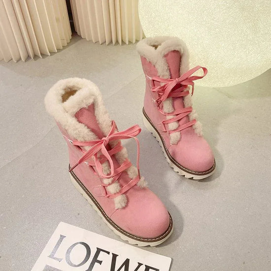 Thick Bottom Fleece-lined Thick Snow Boots Warm - DanaFashionstore