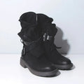 Round toe buckle with square heel - DanaFashionstore