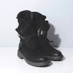 Round toe buckle with square heel - DanaFashionstore