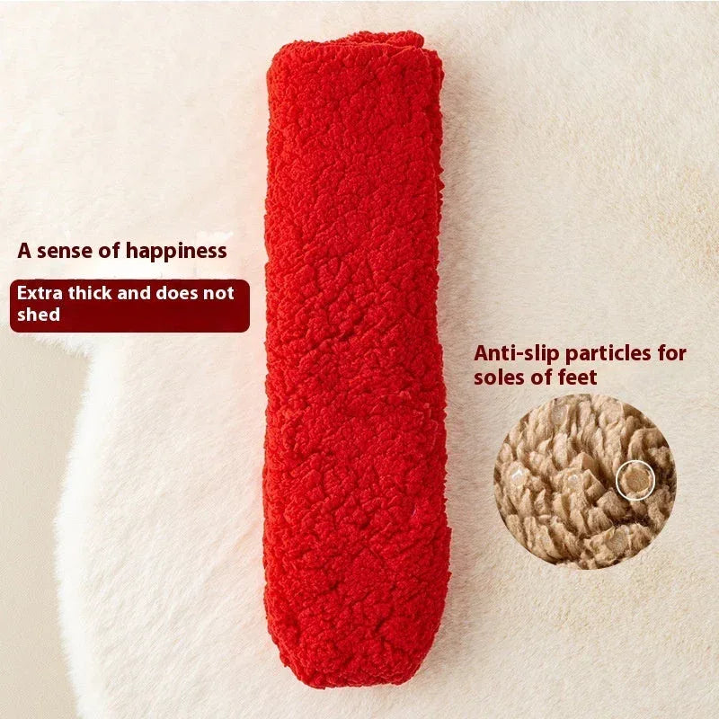 Winter Floor Socks Velvet Thicken Warm Coral Velvet Cute Socks Japanese-style Home Footwear Non-slip Socks New Year Gifts Winter Gadgets - DanaFashionstore