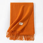 Pure Color Artificial Cashmere Scarf Women's Winter High-grade Shawl - DanaFashionstore