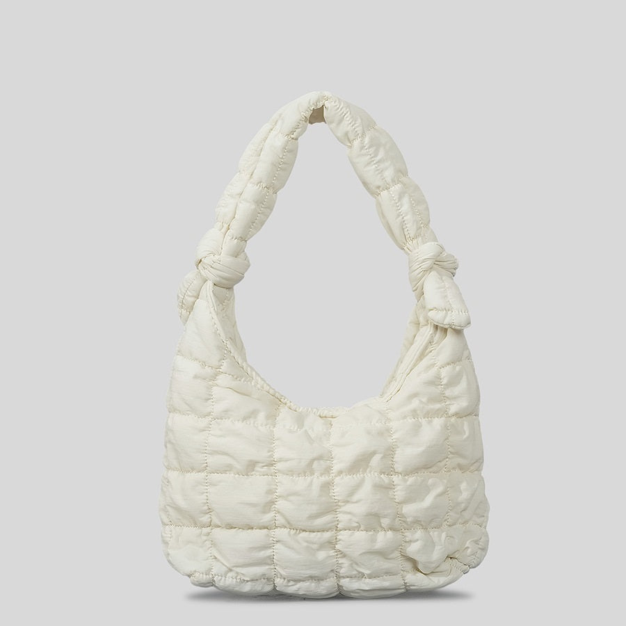 Simple Quilted Bubble Texture Cloud Pleated Handbag For Women - Dana Fashion