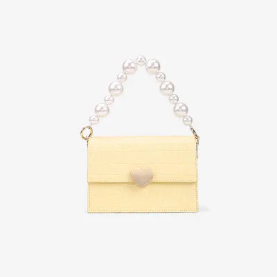 Pearl handbag premium lock small square bag - DanaFashionstore