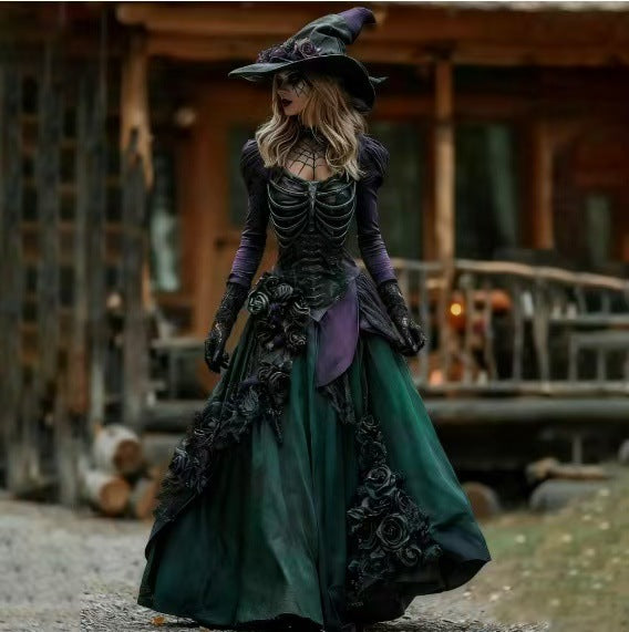 Witch Witch Dress Digital Printing American Style