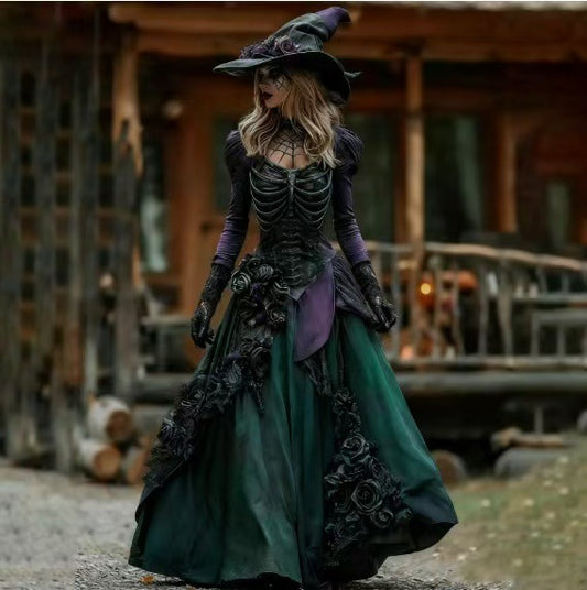 Witch Witch Dress Digital Printing American Style
