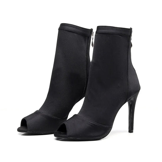 Black Elastic Latin Dance Shoes - DanaFashionstore