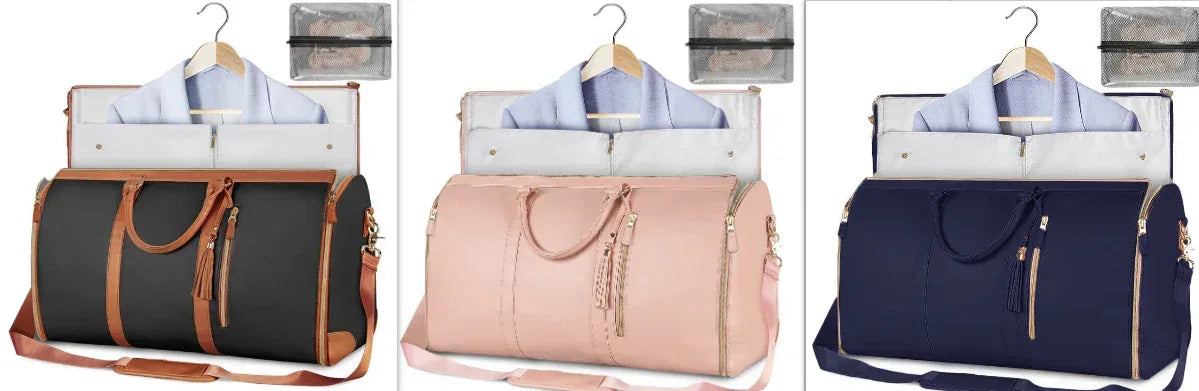 Large Capacity Travel Duffle Bag Women's Handbag Folding Suit Bag Waterproof Clothes Totes - DanaFashionstore