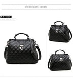 Leather bags 2021 new summer Lingge leather retro Doctor Bag Fashion Shoulder Bag hand - DanaFashionstore
