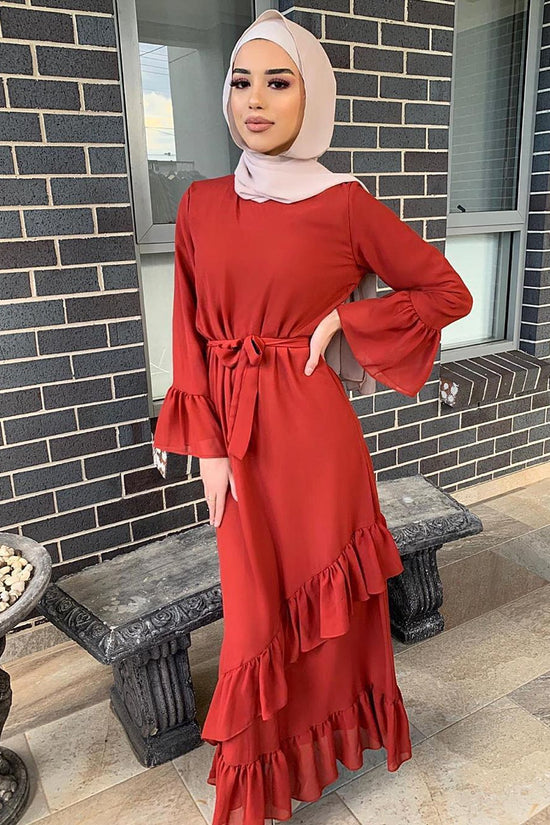 Muslim Long Skirt Dress Arab Robe Girly Dress