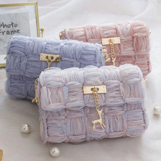 Ribbon gauze hand-woven chain bag - DanaFashionstore