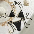 Lace-up Halterneck Triangle Cup Beach Sexy Swimsuit - DanaFashionstore