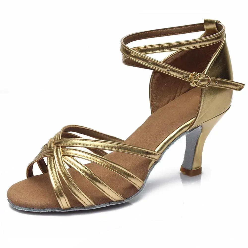 Indoor satin Latin dance shoes - DanaFashionstore