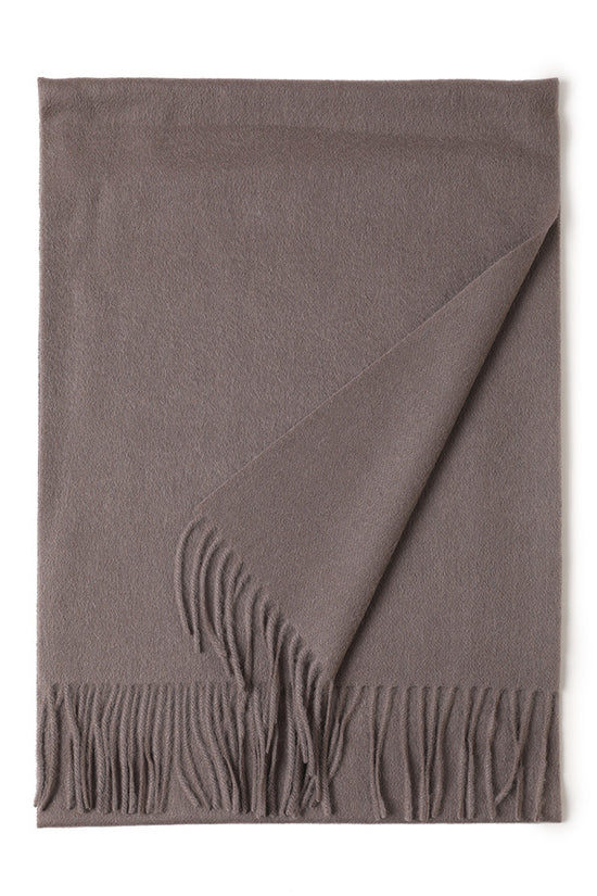 New Solid Color Wool Long Beard Warm Tassel Scarf Thick