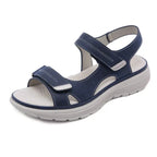 Leather Sandals Light Sports Women's Summer All-match Velcro Platform Shoes - DanaFashionstore